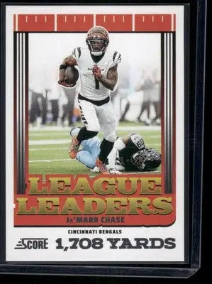 2025 Panini Score League Leaders Ja’Marr Chase #2 Football - Football Card Single