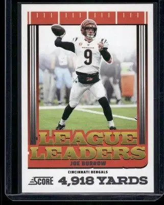 2025 Panini Score League Leaders Joe Burrow #NO. 1 Football - Football Card Single
