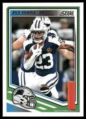 2025 Panini Score Rico Dowdle #241 Football - Football Card Single