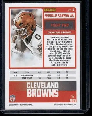 2025 Panini Score Rookie Harold Fannin Jr. #4 RC Football - Football Card Single