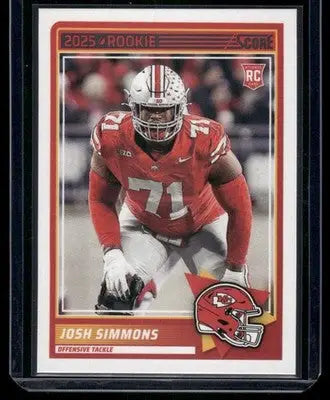 2025 Panini Score Rookie Josh Simmons #32 RC Football - Football Card Single