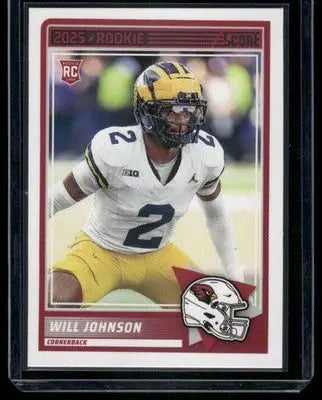 2025 Panini Score Rookie Will Johnson #11 RC Football - Football Card Single
