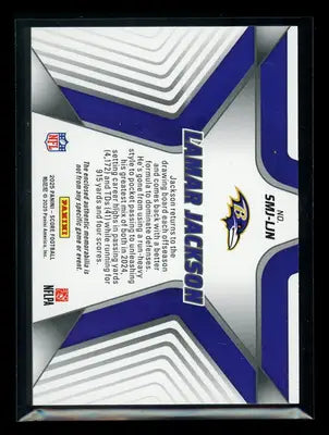 2025 Panini Score Stars Lamar Jackson #SM-LJN Jersey Patch Football - Football Card Single