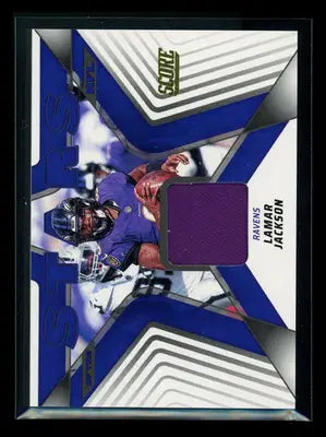 2025 Panini Score Stars Lamar Jackson #SM-LJN Jersey Patch Football - Football Card Single