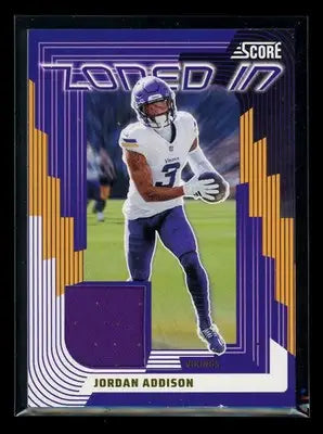 2025 Panini Score Zoned In Jordan Addison #ZON-JAN Memorabilia Football