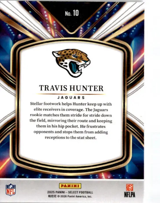 2025 Panini Select #10 Travis Hunter Select Future - Football Card Single