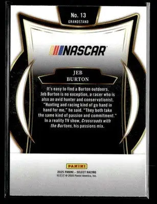 2025 Panini Select #13 Jeb Burton - Racing Card Single