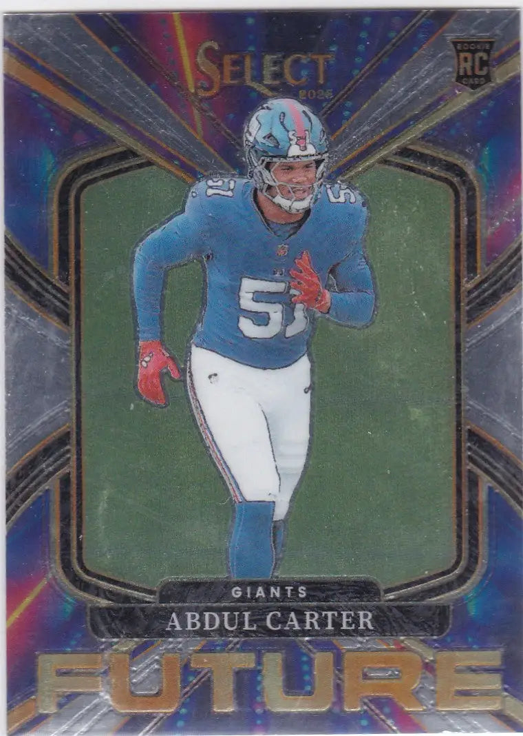 2025 Panini Select #18 Abdul Carter Future RC New York Giants - Football Card Single