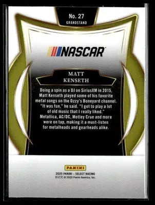 2025 Panini Select #27 Matt Kenseth - Racing Card Single