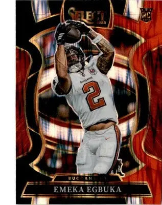 2025 Panini Select #37 Emeka Egbuka Black and Red Prizm Shock - Football Card Single