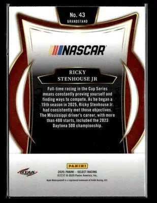 2025 Panini Select #43 Ricky Stenhouse Jr - Racing Card Single
