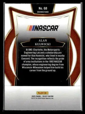 2025 Panini Select #68 Alan Kulwicki - Racing Card Single