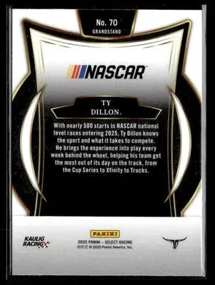 2025 Panini Select #70 Ty Dillon - Racing Card Single