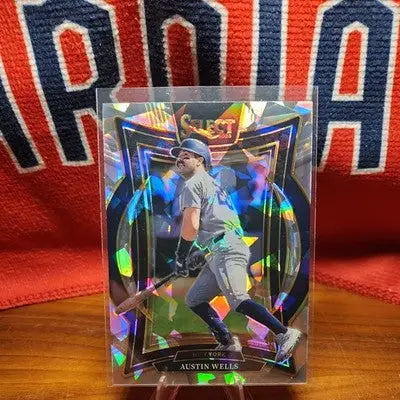 2025 Panini Select AUSTIN WELLS Silver Prizm! - New York Yankees Cracked Ice - Baseball Card Single
