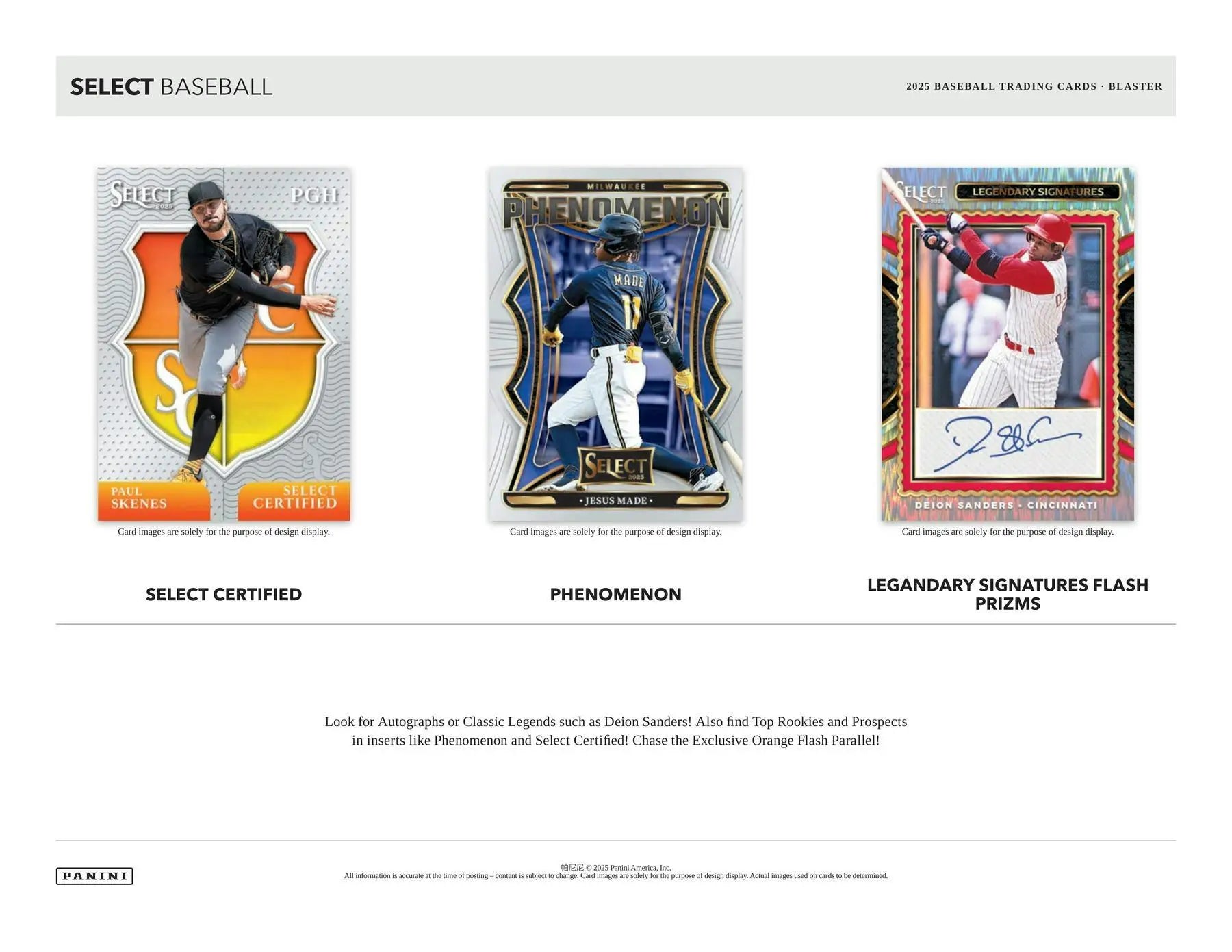 2025 Panini Select Baseball Blaster Box | Columbia Sports Cards - Sports Card Hobby Boxes