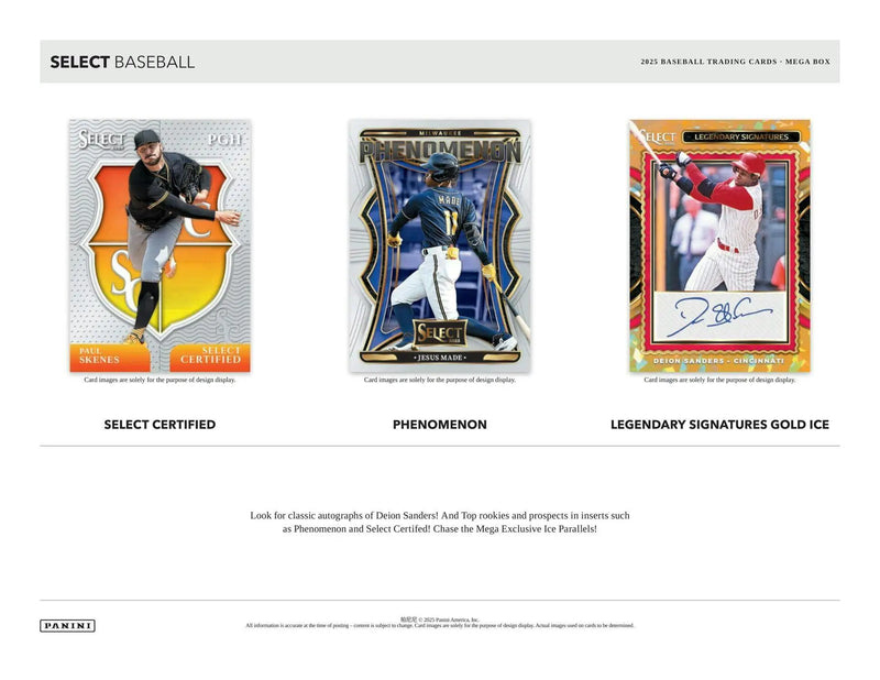 2025 Panini Select Baseball Mega Box | Columbia Sports Cards - Sports Card Hobby Boxes