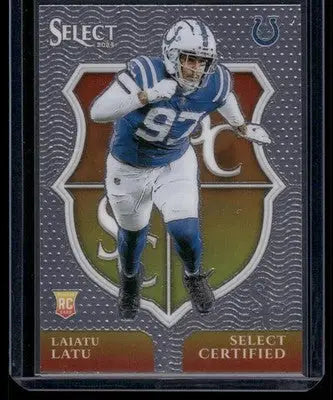 2025 Panini Select Certified Laiatu Latu #15 RC Football - Football Card Single