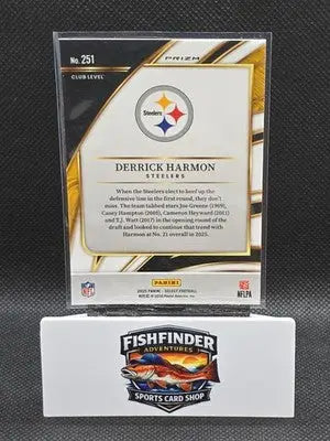 2025 Panini Select - Club Level Derrick Harmon #251 Red & Blue Shock Prizm (RC) - Football Card Single