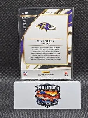 2025 Panini Select - Club Level Mike Green #260 White Shock Prizm /799 (RC) - Football Card Single