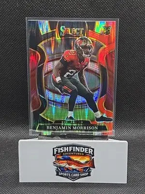 2025 Panini Select - Concourse Benjamin Morrison #39 Black & Red Shock Prizm... - Football Card Single