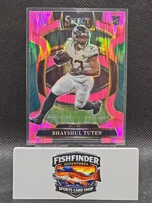2025 Panini Select - Concourse Bhayshul Tuten #29 Pink Shock Prizm (RC) - Football Card Single