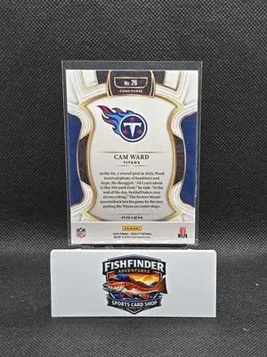 2025 Panini Select - Concourse Cam Ward #26 Black & Gold Shock Prizm (RC) - Football Card Single