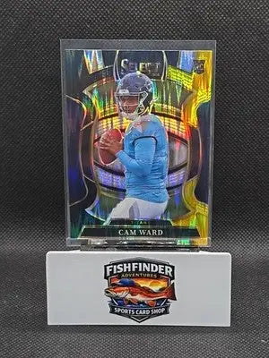 2025 Panini Select - Concourse Cam Ward #26 Black & Gold Shock Prizm (RC) - Football Card Single