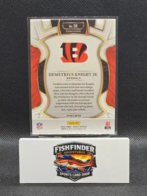 2025 Panini Select - Concourse Demetrius Knight Jr. #58 Black & Gold Shock Prizm - Football Card Single