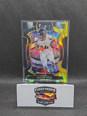 2025 Panini Select - Concourse Jaylin Noel #36 Black & Gold Shock Prizm (RC) - Football Card Single