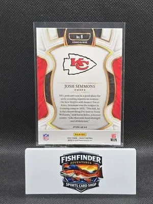 2025 Panini Select - Concourse Josh Simmons #8 Silver Prizm (RC) - Football Card Single