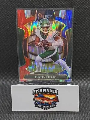 2025 Panini Select - Concourse Justin Fields #75 Red & Blue Shock Prizm - Football Card Single
