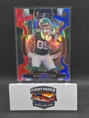 2025 Panini Select - Concourse Mason Taylor #76 Red & Blue Shock Prizm (RC) - Football Card Single