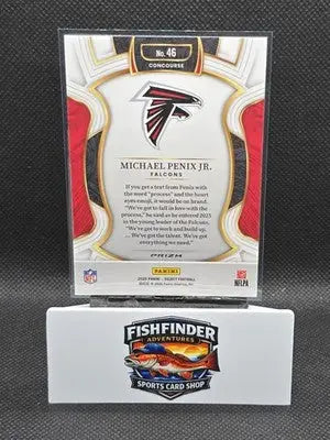 2025 Panini Select - Concourse Michael Penix Jr. #46 Black & Gold Shock Prizm - Football Card Single