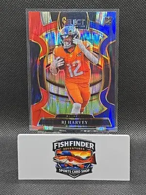 2025 Panini Select - Concourse RJ Harvey #10 Red & Blue Shock Prizm (RC) - Football Card Single