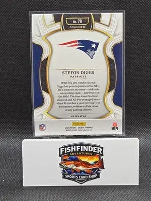 2025 Panini Select - Concourse Stefon Diggs #79 Black & Orange Shock Prizm - Football Card Single