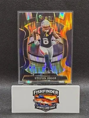 2025 Panini Select - Concourse Stefon Diggs #79 Black & Orange Shock Prizm - Football Card Single