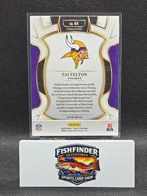2025 Panini Select - Concourse Tai Felton #64 Pink Shock Prizm (RC) - Football Card Single