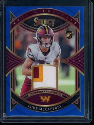 2025 Panini Select Football Luke McCaffrey #RS-LMY Prizm Patch Rookie RC 32/35 - Football Card Single