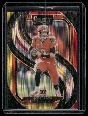 2025 Panini Select Joe Burrow #127 Prizm Black & Gold Shock Football - Football Card Single
