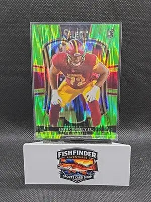 2025 Panini Select-Josh Conerly Jr #187 Premier Level Green Shock Prizm /699 RC - Football Card Single