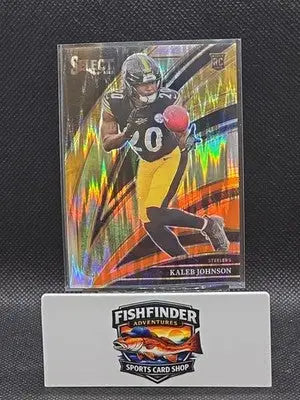 2025 Panini Select Kaleb Johnson RC #252 Club Level Black & Orange Prizm Shock - Football Card Single