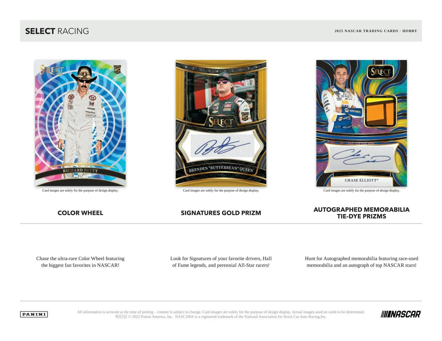 2025 Panini Select NASCAR Racing Hobby Box | Columbia Sports Cards - Sports Card Hobby Boxes