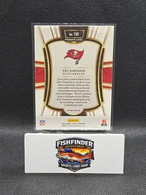 2025 Panini Select - Premier Level Tez Johnson #138 Black & Red Shock Prizm (RC) - Football Card Single