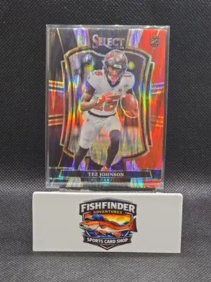 2025 Panini Select - Premier Level Tez Johnson #138 Black & Red Shock Prizm (RC) - Football Card Single