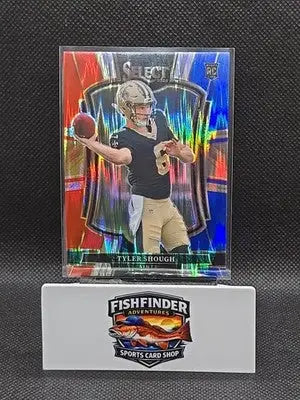 2025 Panini Select - Premier Level Tyler Shough #141 Red & Blue Shock Prizm (RC) - Football Card Single