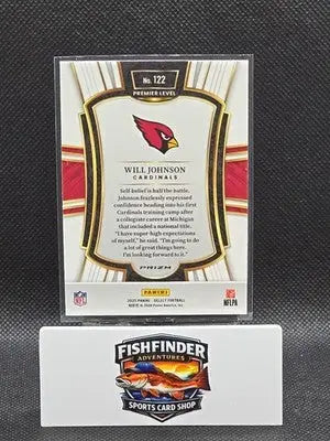2025 Panini Select - Premier Level Will Johnson #122 Pink Shock Prizm (RC) - Football Card Single