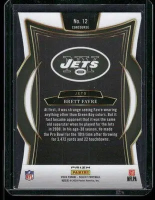 2025 Panini Select Prizm Brett Favre #No. 12 Concourse Football - Football Card Single
