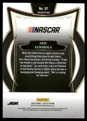 2025 Panini Select Racing Aric Almirola #97 Racing - Racing Card Single