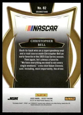 2025 Panini Select Racing Christopher Bell #82 Racing - Racing Card Single
