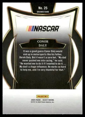 2025 Panini Select Racing Conor Daly #25 Racing - Racing Card Single
